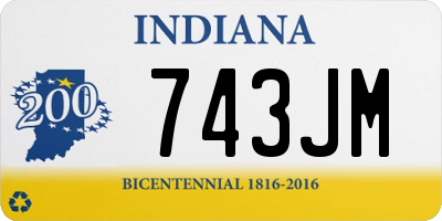 IN license plate 743JM