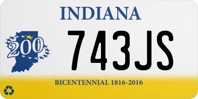 IN license plate 743JS