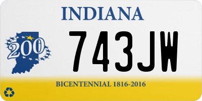 IN license plate 743JW