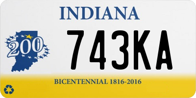 IN license plate 743KA