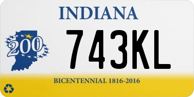 IN license plate 743KL