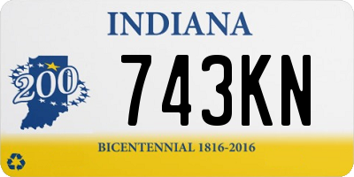 IN license plate 743KN