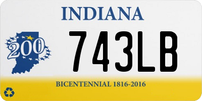 IN license plate 743LB