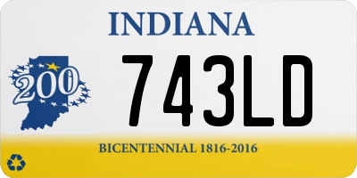 IN license plate 743LD