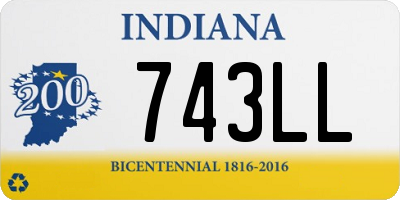IN license plate 743LL
