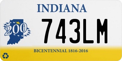 IN license plate 743LM