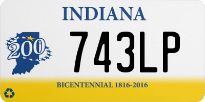 IN license plate 743LP