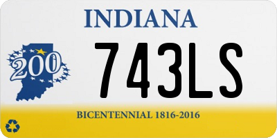 IN license plate 743LS