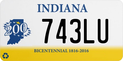 IN license plate 743LU