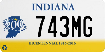 IN license plate 743MG