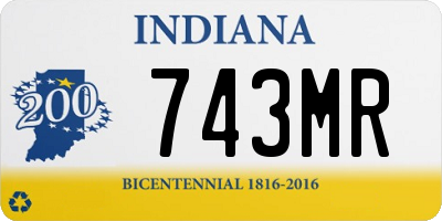 IN license plate 743MR