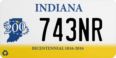 IN license plate 743NR