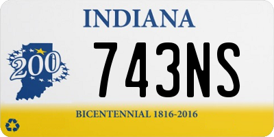 IN license plate 743NS