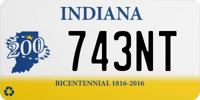 IN license plate 743NT