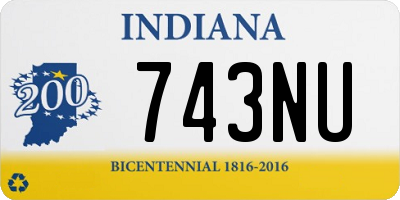 IN license plate 743NU