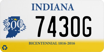 IN license plate 743OG