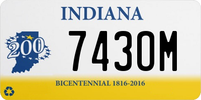 IN license plate 743OM