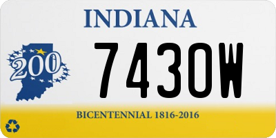 IN license plate 743OW