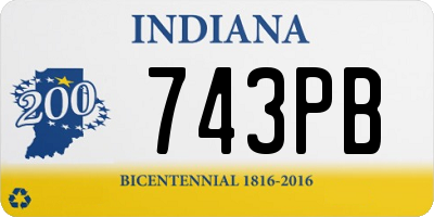 IN license plate 743PB