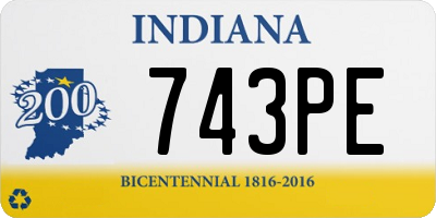 IN license plate 743PE