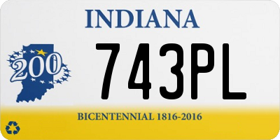 IN license plate 743PL