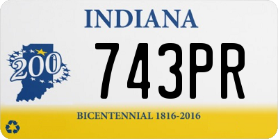 IN license plate 743PR