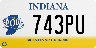 IN license plate 743PU