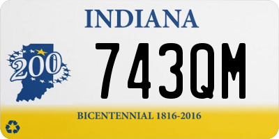 IN license plate 743QM