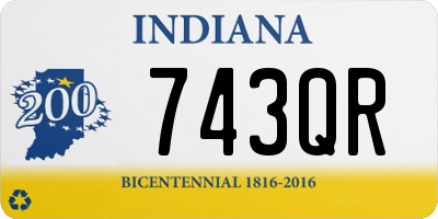 IN license plate 743QR