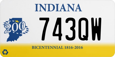 IN license plate 743QW