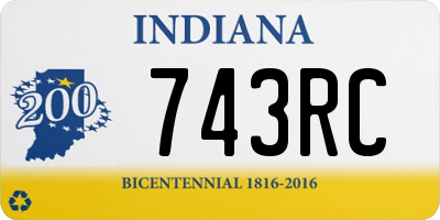 IN license plate 743RC