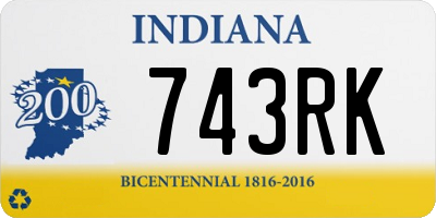 IN license plate 743RK