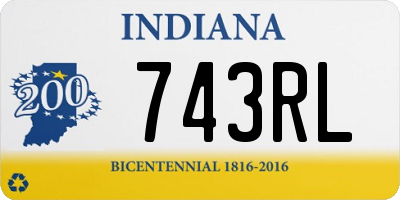 IN license plate 743RL