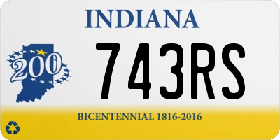 IN license plate 743RS