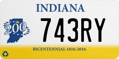 IN license plate 743RY