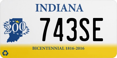 IN license plate 743SE