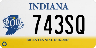 IN license plate 743SQ