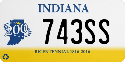 IN license plate 743SS