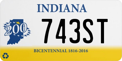 IN license plate 743ST