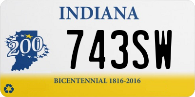 IN license plate 743SW