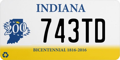 IN license plate 743TD