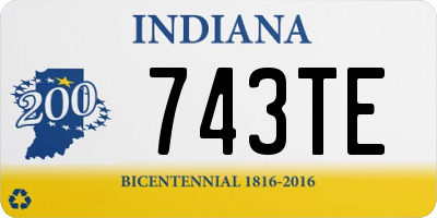 IN license plate 743TE