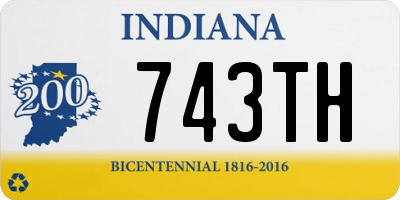 IN license plate 743TH