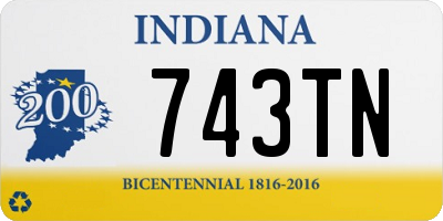 IN license plate 743TN