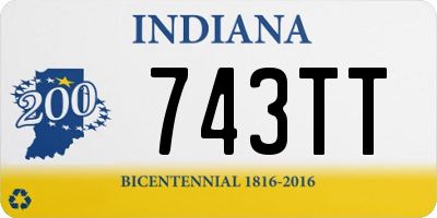 IN license plate 743TT