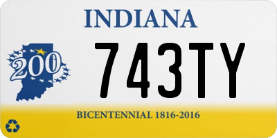 IN license plate 743TY