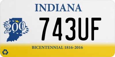 IN license plate 743UF