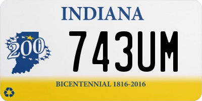 IN license plate 743UM