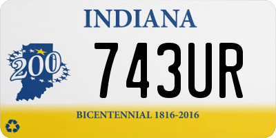 IN license plate 743UR