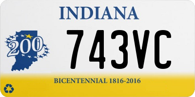 IN license plate 743VC